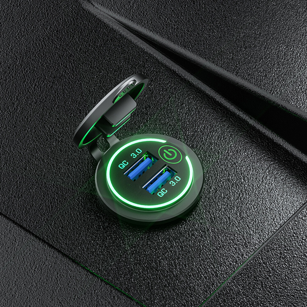 Car Charger Dual USB LED Light Car Cigarette Lighter Dual USB Charger