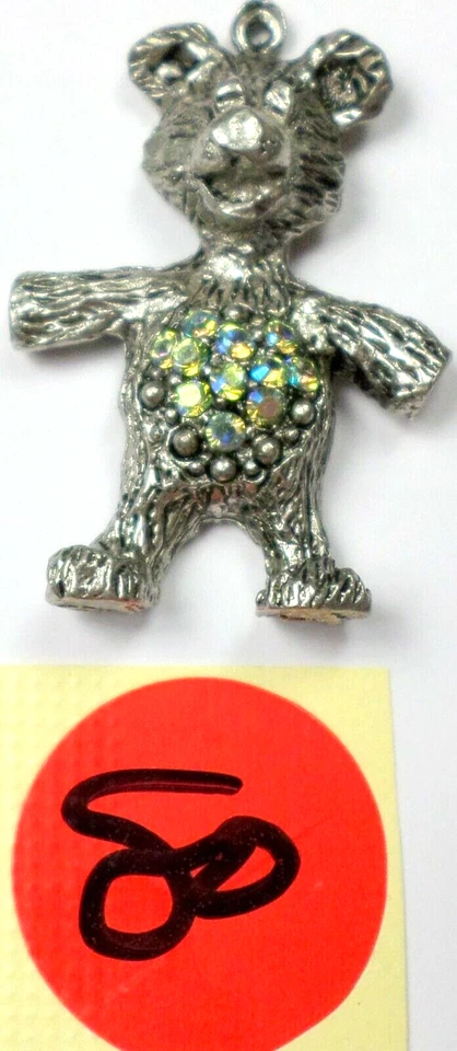 Colgante de oso de peluche Swarovski Jonquil amarillo estrás AB hallazgo 34x22 mm Foto 4 de 4