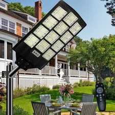 1500W Solar Street Flood Lights Outdoor for Parking Lot Stadium Yard Roadway US