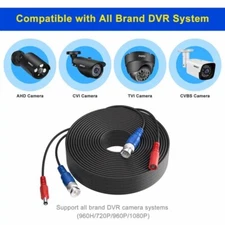 4PCS 30M BNC DC POWER CAMERA EXTENSION CABLE CCTV SECURITY DVR VIDEO RECORD LEAD