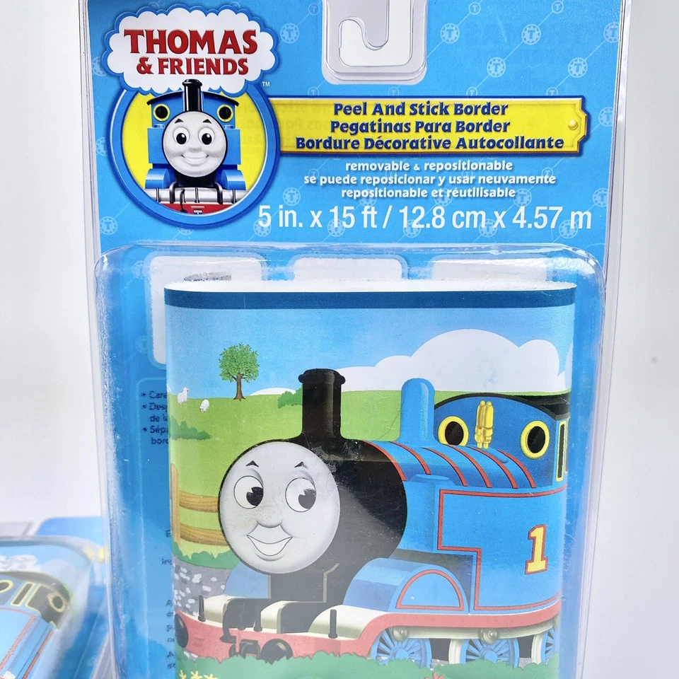 Borde de papel de pared pelar y pegar Thomas & Friends 2x 5” X 15 pies NUEVO Foto 2 de 4