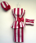Vintage Inspired Pink Handmade Custom Outfit w/ Purse & Hat, fits Barbie Dolls,