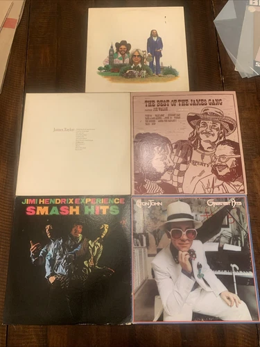 Elton James Gang Jimi Hendrix James Taylor Greatest Hits LOT Record Vinyl VG/VG+