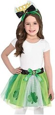 St. Patrick's Day Tutu Headband Set Green Fancy Dress Up Halloween Child Costume