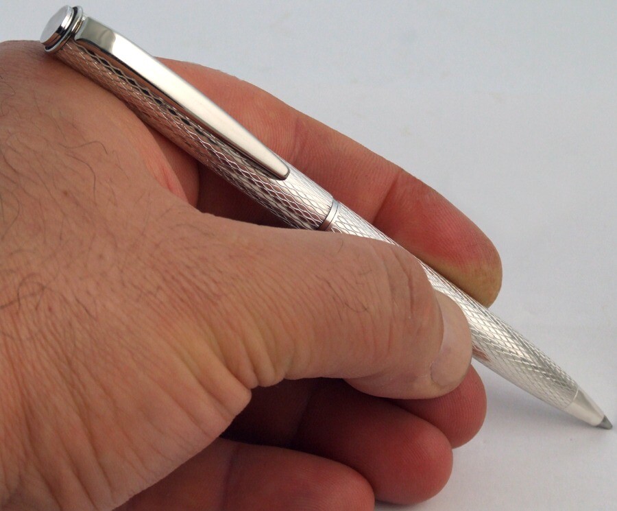 Lawyer Gift Elettra Sterling 925 Silver Ball Pen Blue Ink Refill Parker Type