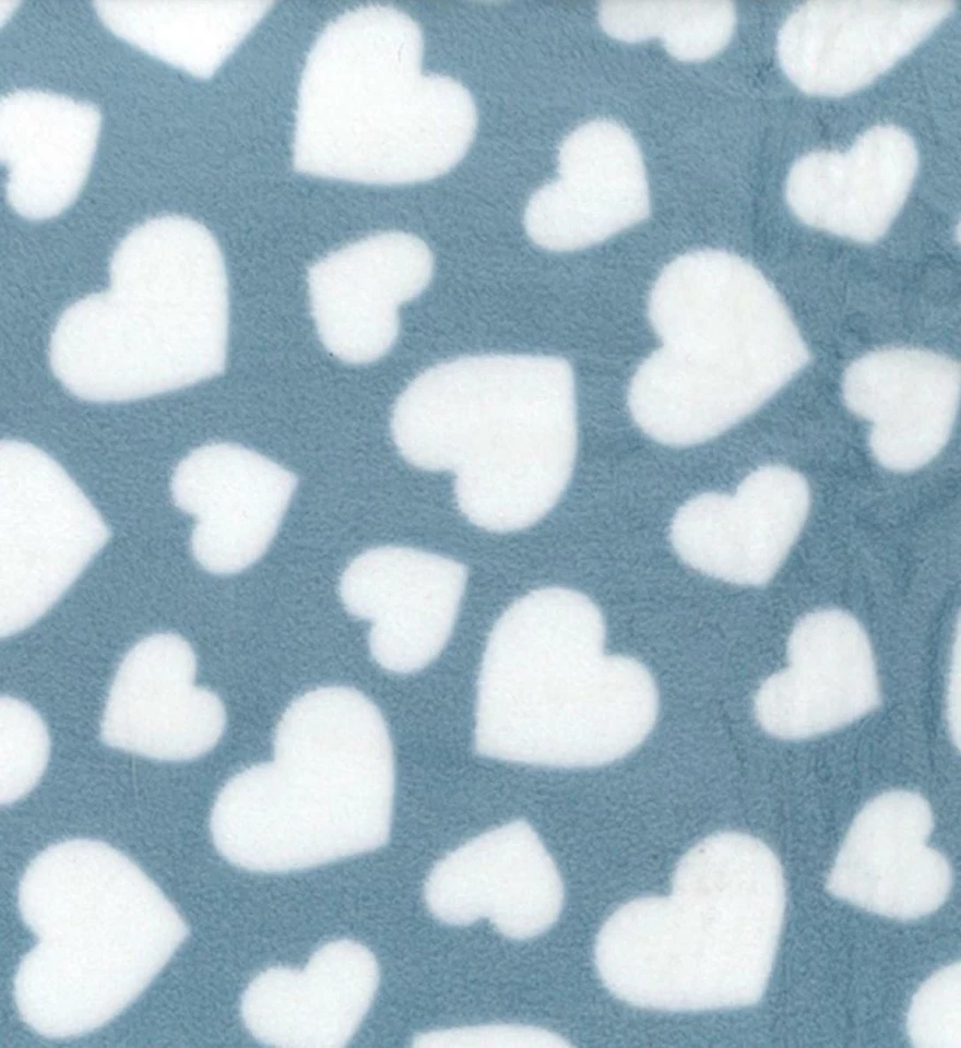Telar De Forro Polar Impreso - CORAZONES AZUL - Imagen 1 de 1