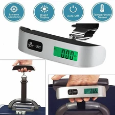 110lb 50kg Portable Travel LCD Digital Hanging Luggage Scale Electronic Weight