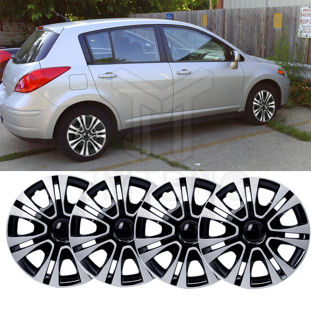 Set of 4 For Nissan Versa 20082016 15" Wheel Covers Full Rim Snap On