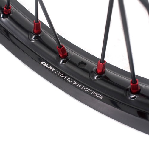 Llantas KKE 21" 19" para Suzuki RMZ250 2007-2025 RMZ450 2005-2025 rojo negro - Imagen 6 de 13