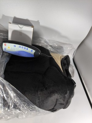 Snailax Memory-Foam Vibration Massage Sitzkissen, Rückenmassagekissen Wärme