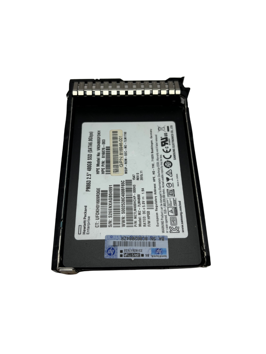 HPe 817075-001 480GB SATA 6G RI SSD SC 2.5 HPe 817075-001 480GB SATA 6G RI SSD SC 2.5