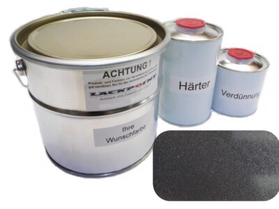5 Liter Set 2K Car Paint Mc 278 Iron Grey Metallic No Clear Varnish Lackpoint