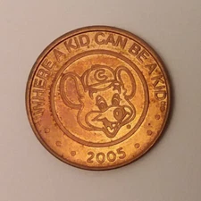 Chuck E. Cheese Pizza Arcade 2005 Copper Variety Game Token 24mm