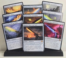 9 Swords MTG Proxy Set &ndash; Paper Commander Equipment Cards &ndash; Custom Magic Proxy