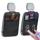 Back Seat Cover For Kids + 3 Pocket Storage Organizer, 2 Pack X-Large Waterpr...