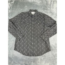 Men's Wrangler Wrancher Paisley Pearl Snap Dress Shirt Size L/G/G - Excellent