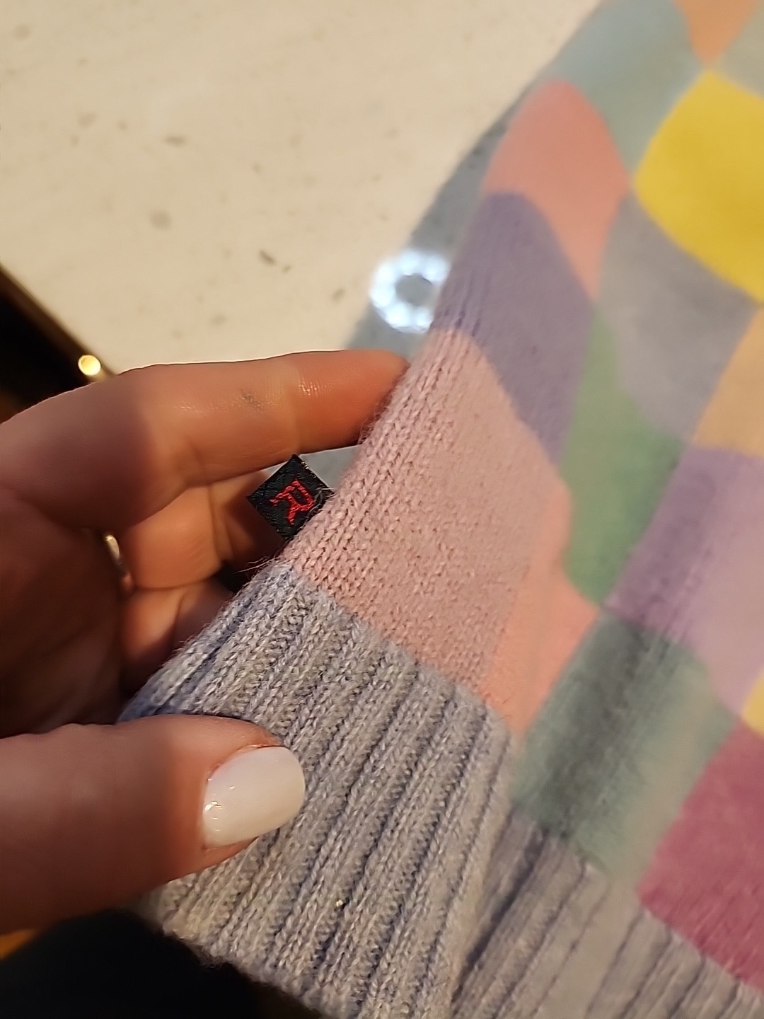 Ralph Lauren Patchwork Lambswool Wool Turtleneck … - image 6