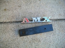 1971-1974 Amc Javelin Amx Grill Emblem With Rare Original Backing Plate 3633536 1971-1974 Amc Javelin Amx Grill Emblem With Rare Original Backing Plate 3633536