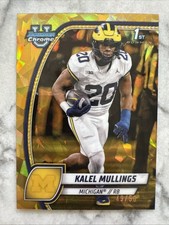 2024 Bowman Chrome U Gold Ice Michigan Kalel Mullings RC 49/50- Titans 106