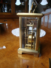 French Carriage Clock Antique Brass working