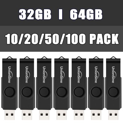 USB 2.0 Stick 64GB 32GB Flash Drive Speicherstick Thumb Pendrive 20/50/100 Stück