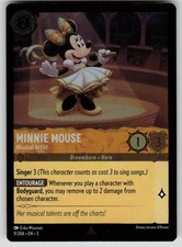 Minnie Mouse - Musical Artist Cold Foil Rare Into the Inklands 9/204 Lorcana NM