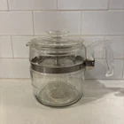 Vtg Pyrex Glass Stove Top Percolator 6 Cup  7756 Coffee Pot Complete