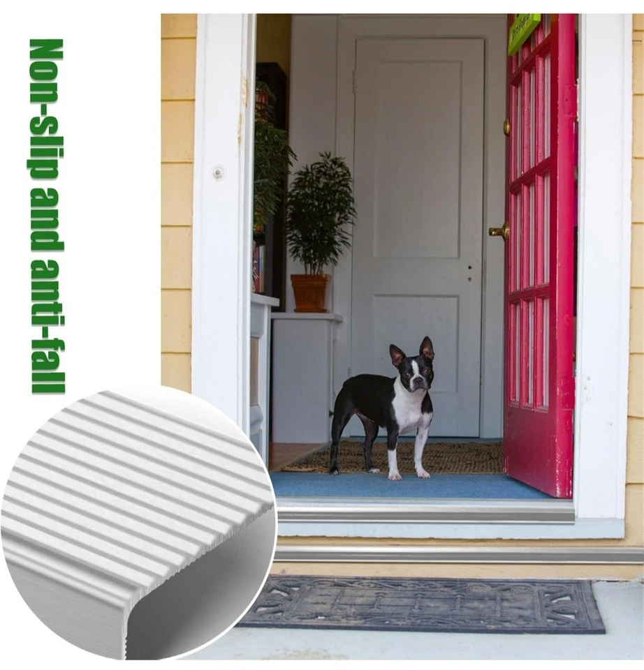 Protector de borde de escalera de aluminio - Nariz de escalera antideslizante con autoadhesivo... Foto 4 de 4