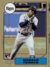 2022 Topps Chrome #87BC-13 Wander Franco 1987 Topps Baseball Tampa Bay Rays (P)