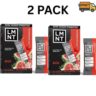 LMNT Zero Sugar Watermelon Electrolyte Sticks 6 Ct Pack of 2