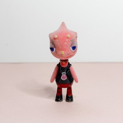 Animal Crossing Flocked Flick Figure Red Doll Villager