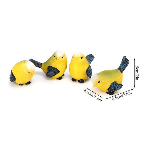 4pcs/set Rasengarten Innenhof Harz Hohe Simulation Vogel Dekoration Tier Ornam - Bild 9 von 9