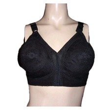 Vintage Playtex Black 18-Hour Lacy Unpadded Bra Lingerie 40B 20