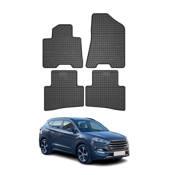 Omac Gummi FußMatten FüR Hyundai Tucson 2015-2020 Automatten Gummi Schwarz 4Tlg-image