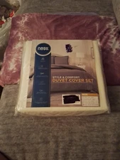 Nestl Taupe Sand Duvet Cover Set King Size 104" x 98" Cal King