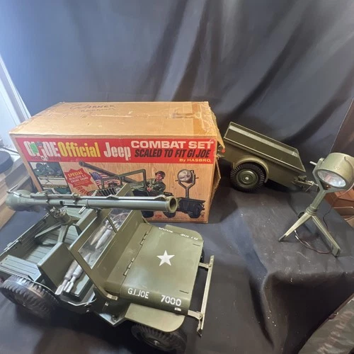 Vintage Gi Joe 1964-1965 Official Jeep Combat Set-Near Good Condition