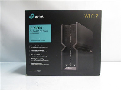 TP Link Archer BE9300 Tri Band WiFi 7 Router 4 Port New Open Box