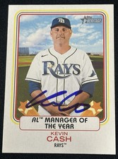 2022 Topps Heritage Signed Kevin Cash Award Winners Rays Auto Card Autographed -