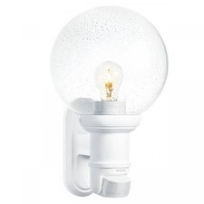 Steinel Sensor Aussenleuchte L 560 S Weiss, Blasenglas Außenlampe
