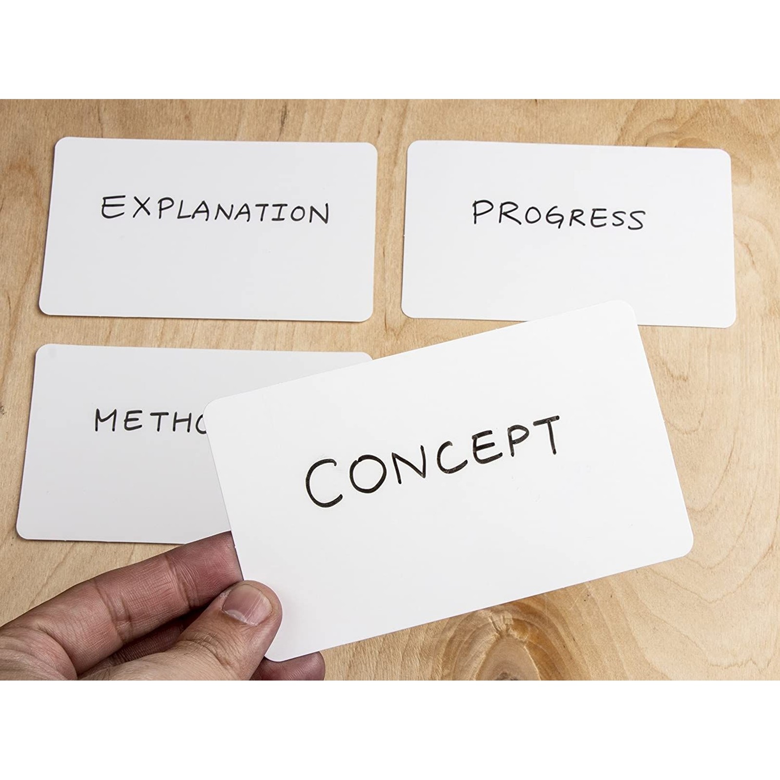 100 Rounded Corner Blank Flash Cards for Business/DIY Gift Memo Card White 3"x5"