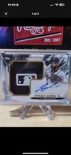 Ronald Acuña Jr 2023 Topps Inception Jumbo Hat Patch Autograph 2/5 Mvp Year
