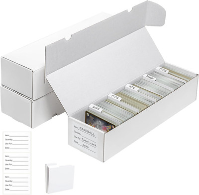 Trading Card Storage Box | 3 Pack   1100 Count MTG Card Storage Box | with Divid