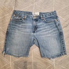 Hipster Cut-off Frayed Edge Denim Jean Shorts 100 Cotton Juniors Size 5