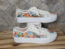 Keds x Rifle Paper Co Triple Kick Citrus Garden Party Platform Sneakers 7.5 M 