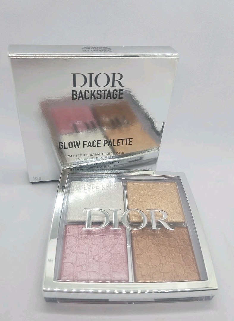 Dior Backstage Glow Face Palette 001 Universal Highlight/Blush .35oz NEW BOXED
