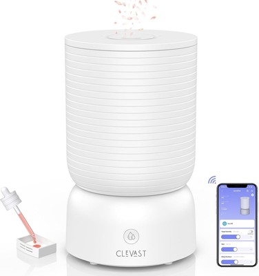 Luftbefeuchter für Schlafzimmer, 3L Luftbefeuchter für große Räume, 360° drehbar 24H Last, A