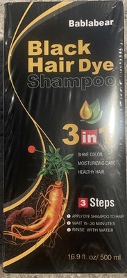 Black Hair Dye Shampoo. Bablabear
