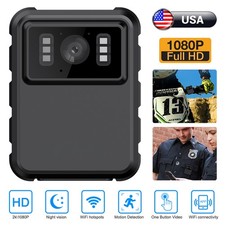 1080P Audio Video DVR IR Night Cam Wi-Fi HD 4K Camcorder Mini Police Body Camera