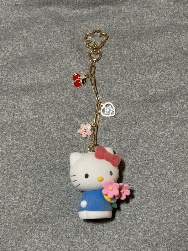 Hello Kitty Clip-On Keychain Charm, Plastic & Metal, Multicolor