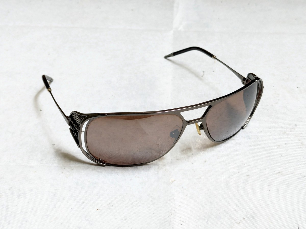 CHROME HEARTS Jones Sunglasses Brown Cross Sterling Silver Japan